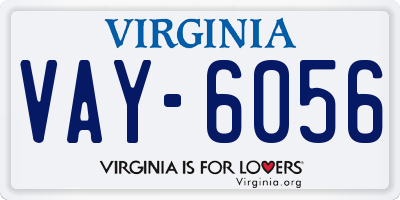 VA license plate VAY6056