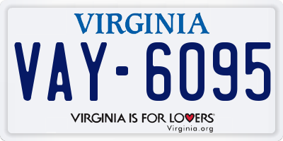 VA license plate VAY6095