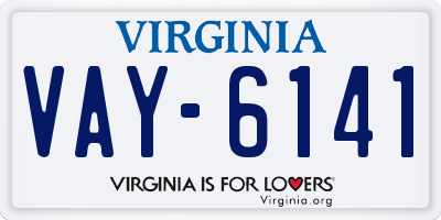 VA license plate VAY6141