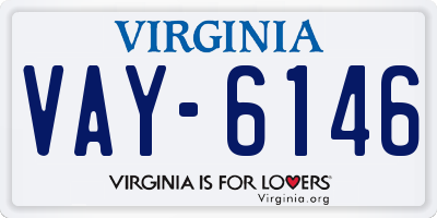 VA license plate VAY6146