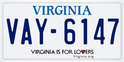 VA license plate VAY6147