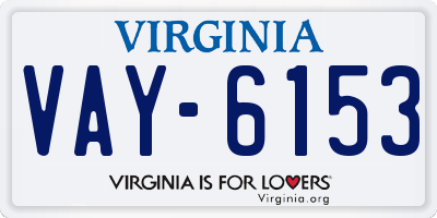VA license plate VAY6153