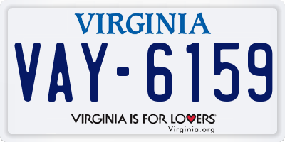 VA license plate VAY6159