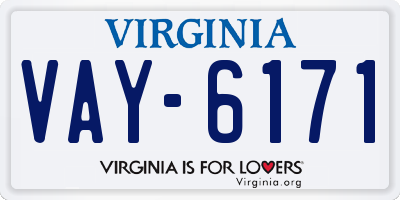 VA license plate VAY6171