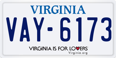 VA license plate VAY6173