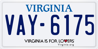 VA license plate VAY6175