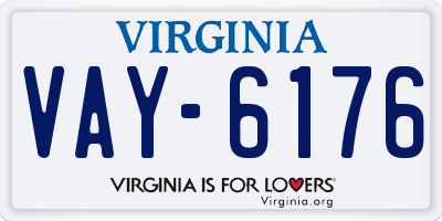 VA license plate VAY6176