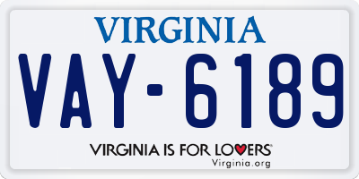 VA license plate VAY6189