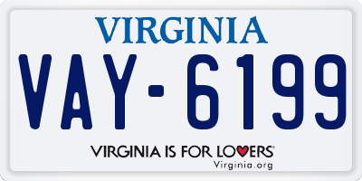 VA license plate VAY6199