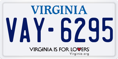 VA license plate VAY6295