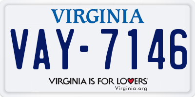 VA license plate VAY7146