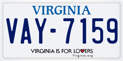 VA license plate VAY7159