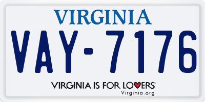 VA license plate VAY7176