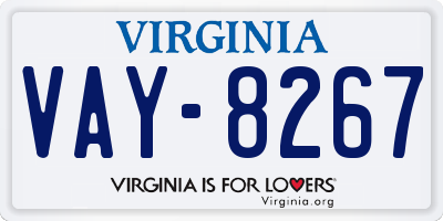 VA license plate VAY8267