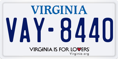 VA license plate VAY8440