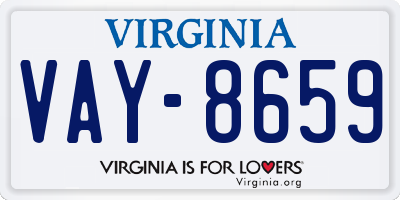 VA license plate VAY8659
