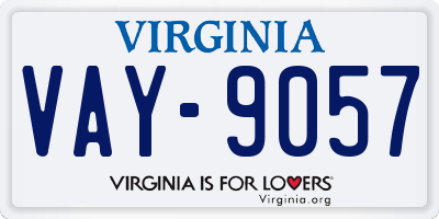 VA license plate VAY9057