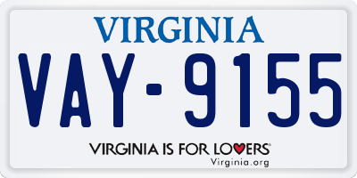 VA license plate VAY9155