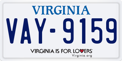 VA license plate VAY9159