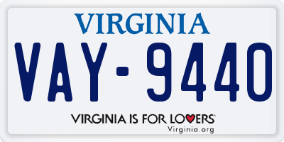 VA license plate VAY9440
