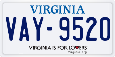VA license plate VAY9520