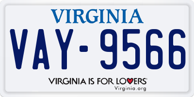 VA license plate VAY9566