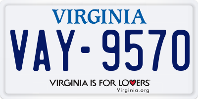 VA license plate VAY9570