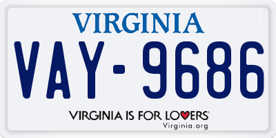 VA license plate VAY9686