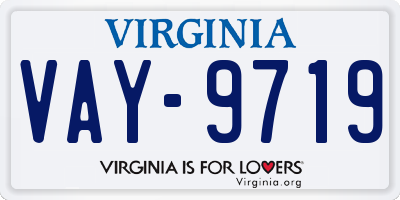 VA license plate VAY9719