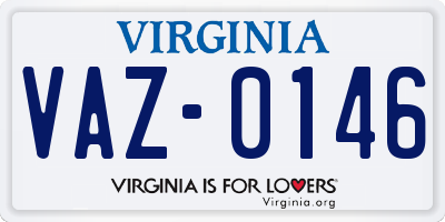 VA license plate VAZ0146