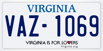 VA license plate VAZ1069