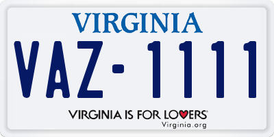 VA license plate VAZ1111