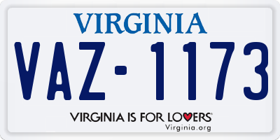 VA license plate VAZ1173