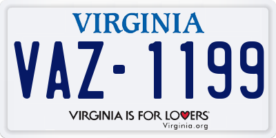 VA license plate VAZ1199