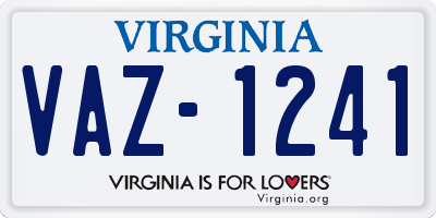 VA license plate VAZ1241