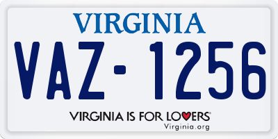 VA license plate VAZ1256