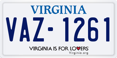 VA license plate VAZ1261
