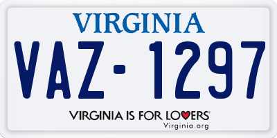 VA license plate VAZ1297