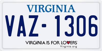 VA license plate VAZ1306