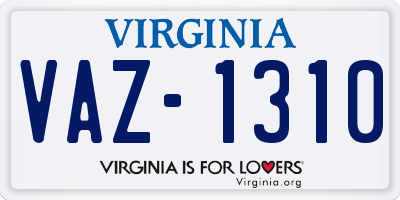 VA license plate VAZ1310