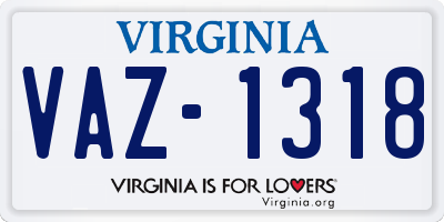 VA license plate VAZ1318