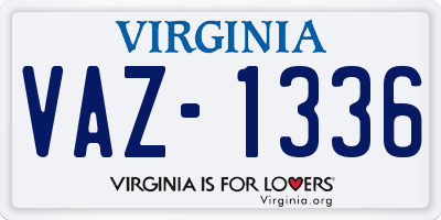 VA license plate VAZ1336