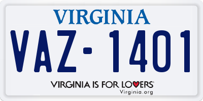 VA license plate VAZ1401