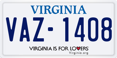 VA license plate VAZ1408