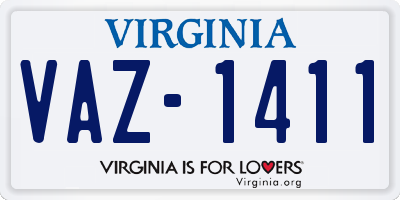 VA license plate VAZ1411