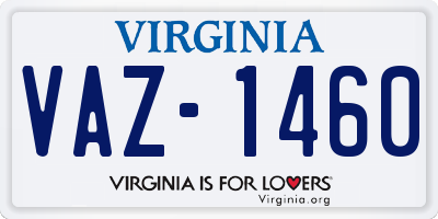 VA license plate VAZ1460