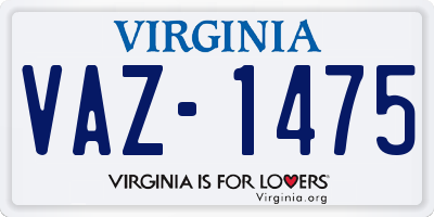 VA license plate VAZ1475