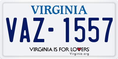 VA license plate VAZ1557