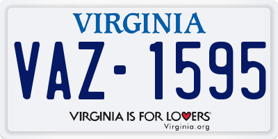 VA license plate VAZ1595