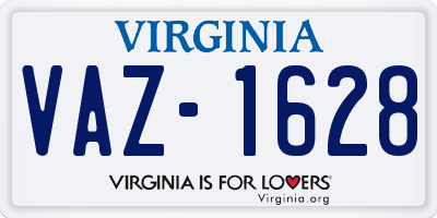 VA license plate VAZ1628